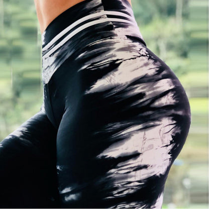 Workout Water Droplets Leggings Women Sports Yoga Pants Fitness Push Up Printed Gym Leggings Running Pants Elastic Slim Pants