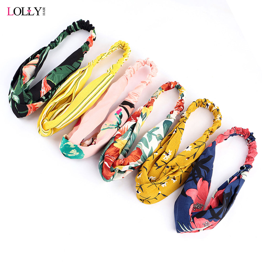 Colorful Knitted Knot Cross Hair Bands